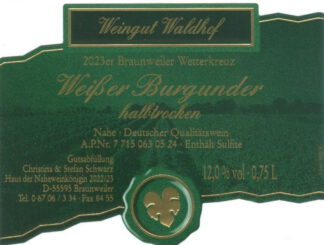 <br>Nr. 6<br>Weißer Burgunder<br>Qualitätswein<br>halbtrocken