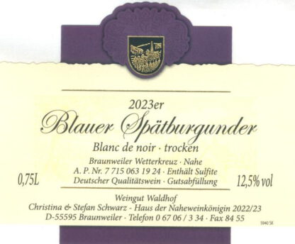 <br>Nr. 14<br>Blauer Spätburgunder<br>Qualitätswein<br>trocken<br>