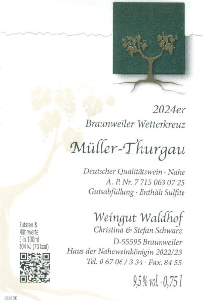 <br>Nr. 29<br>Müller-Thurgau<br>Qualitätswein<br>lieblich