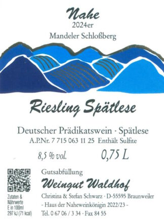 <br>Nr. 33<br>Riesling<br>Spätlese<br>fruchtige Rieslingart<br>