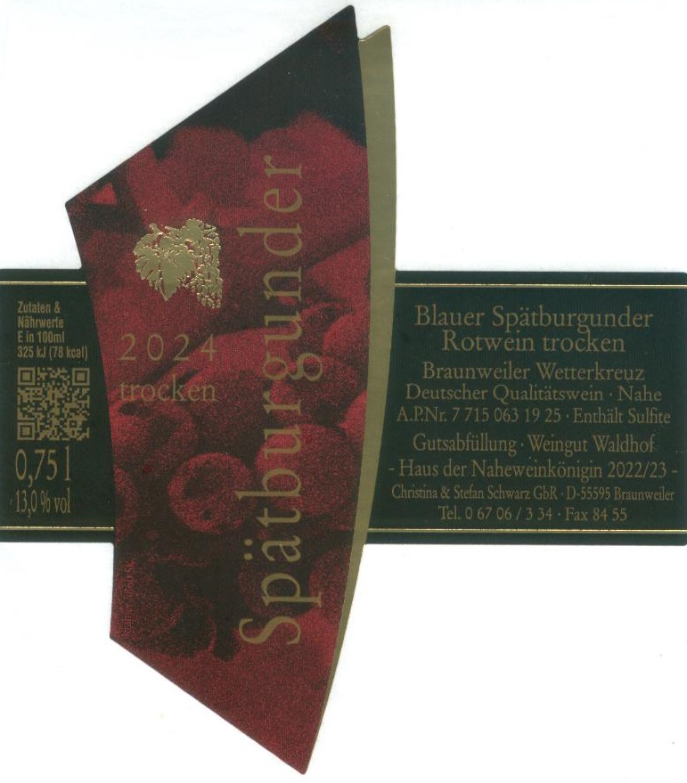 <br>Nr. 41<br>Blauer Spätburgunder<br>Qualitätswein<br>trocken