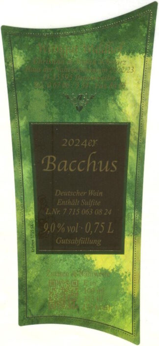 <br>Nr. 30<br>aus feinen Bacchustrauben<br>Deutscher Wein<br>feine Frucht<br>
