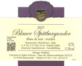 <br>Nr. 50<br>Blauer Spätburgunder<br>Qualitätswein<br>trocken<br>