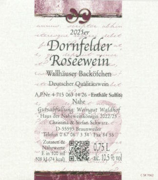 <br>Nr. 64<br>Dornfelder<br>Qualitätswein<br>fruchtig