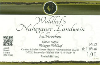 <br>Nr. 10<br>Nahegauer Landwein<br>halbtrocken