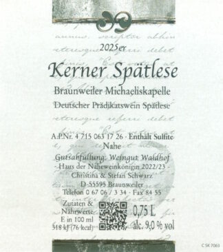 <br>Nr. 61<br>Kerner<br>Spätlese<br>edle Fruchtaromen